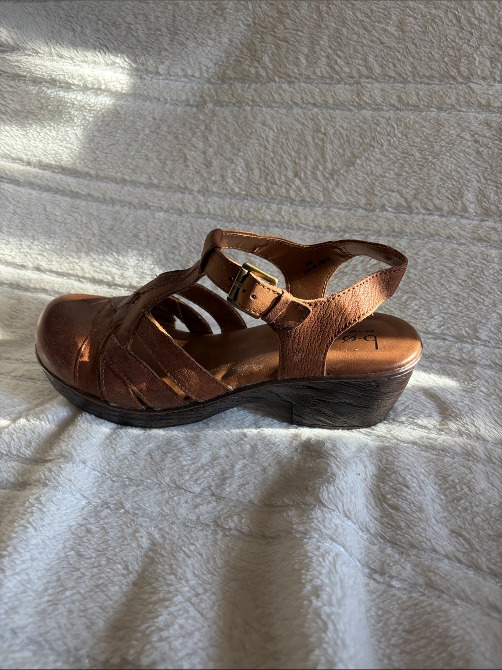Women’s Brown Leather Strappy Slingback Heels Size 9 - Picture 2 of 7